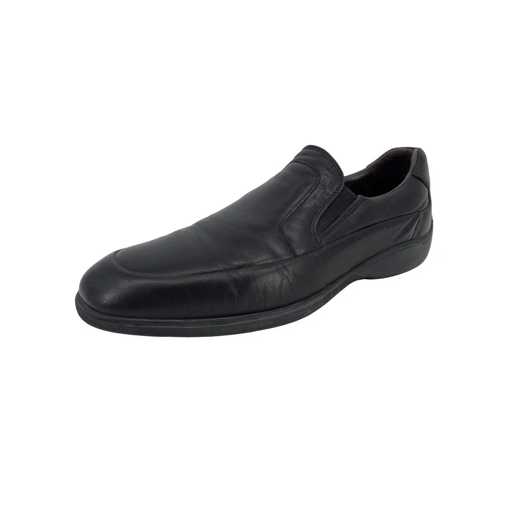 Bruno Magli Mens Black Leather Slip On‎ Loafer Dress Shoes Italian 10.5